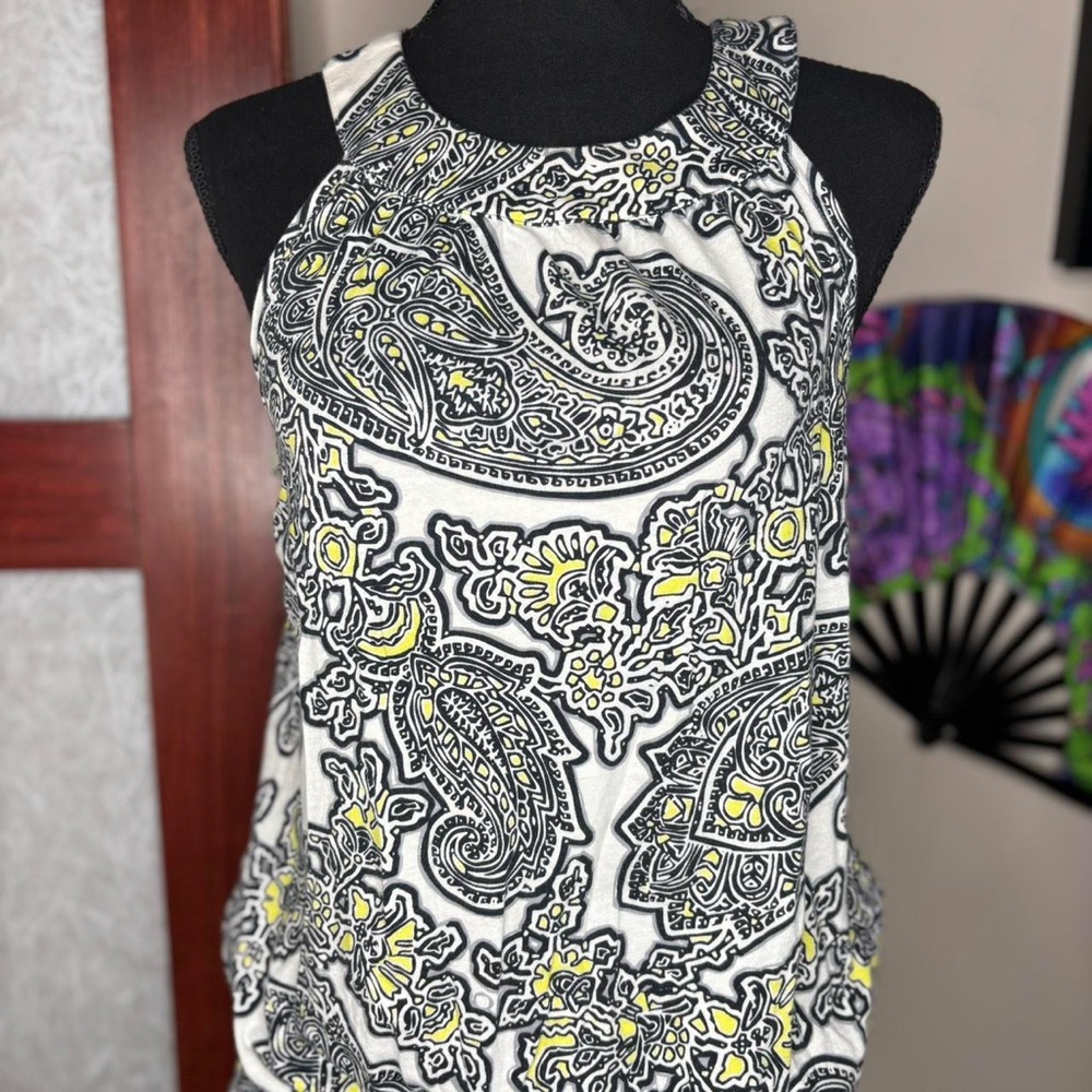 Michael Kors Black and Yellow Pattern Dress